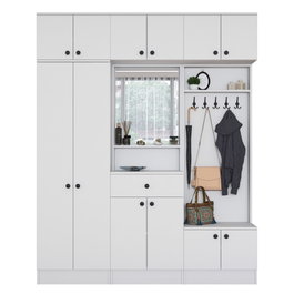 Hanah Home EA104 - 2569 Soporte de recibidor Blanco 179.6x226.4x37.5 cm